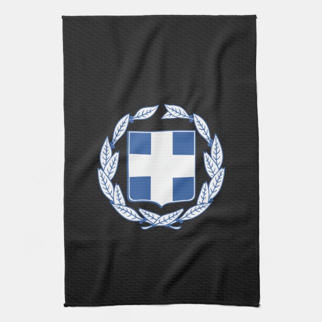 Greek coat of arms tea towel (Vertical)