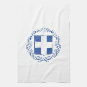 Greek coat of arms tea towel