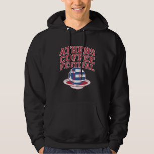 Greek Coffee Baseball Logo Hoodie