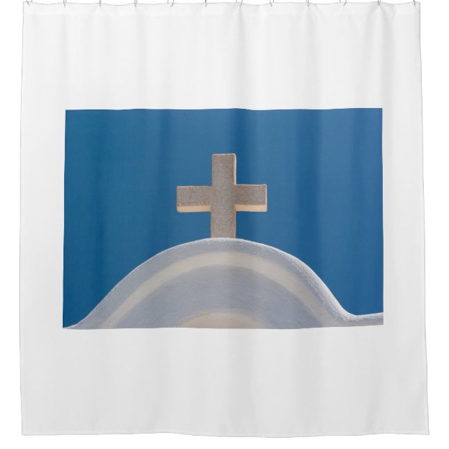 Greek Cross Shower Curtain (Front)