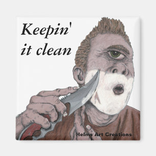 Greek Cyclops Knife Shaving Refrigerator Magnets
