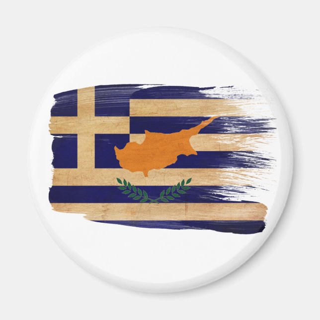 Greek Cyprus Flag Magnets (Front)