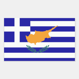 Greek Cyprus Flag Rectangular Sticker