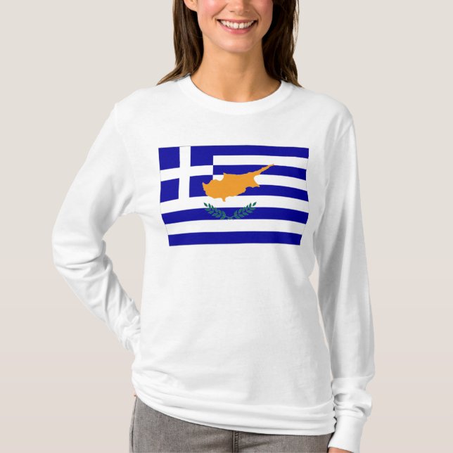 Greek Cyprus Flag T-Shirt (Front)