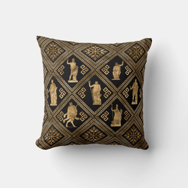Greek Deities and Meander Key ornament Cushion (Front)