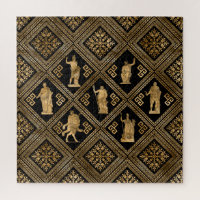 Greek Deities and Meander Key ornament