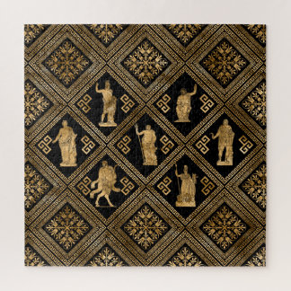 Greek Deities and Meander Key ornament Jigsaw Puzzle