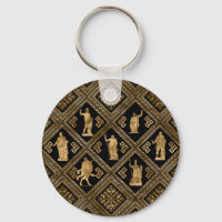 Greek Deities and Meander Key ornament