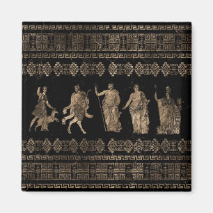 Greek Deities  and Meander key ornament Magnet