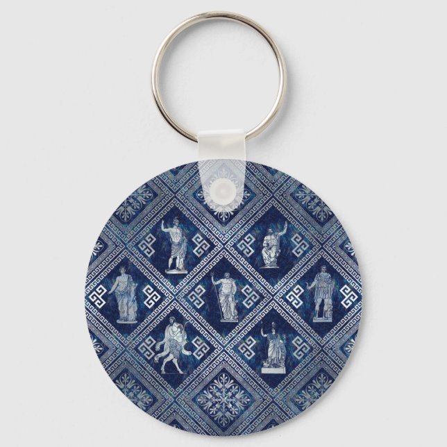 Greek Deities and Meander Key ornament Ring (Front)