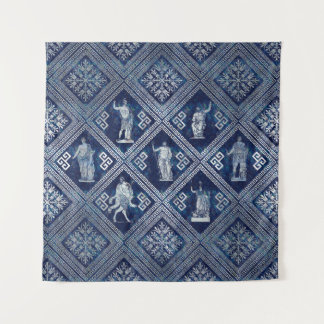 Greek Deities and Meander Key ornament Tapestry