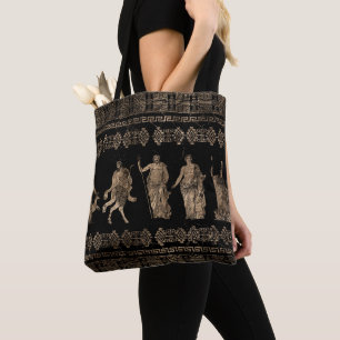 Greek Deities  and Meander key ornament Tote Bag