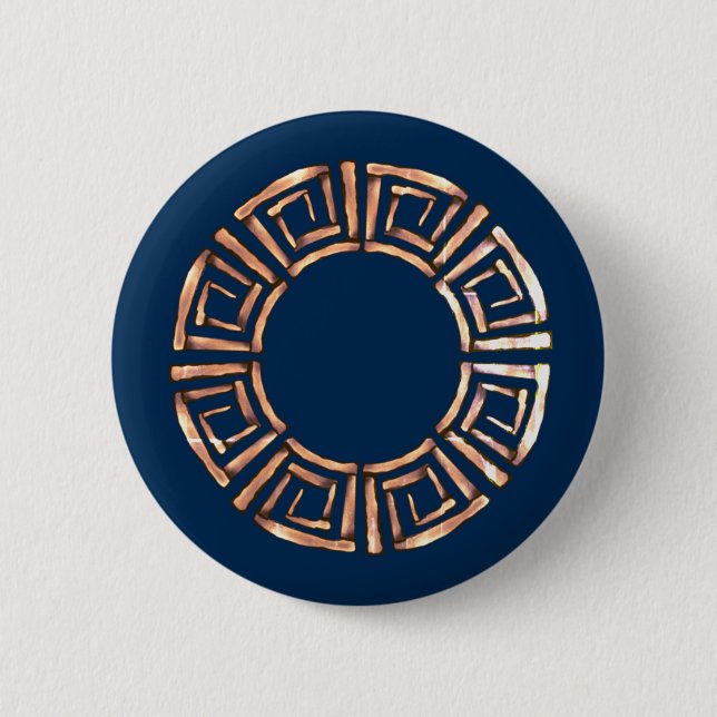Greek Design 6 Cm Round Badge (Front)