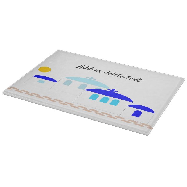 Greek Design Just Add Text Cutting Board (Corner)