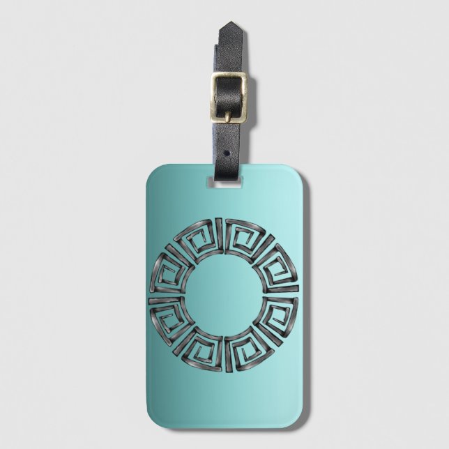 Greek Design Luggage Tag (Front Vertical)