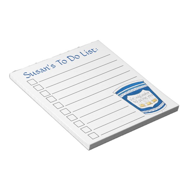 Greek Diner Coffee Cup Personalised Grocery List Notepad (Angled)