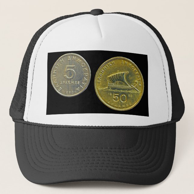 Greek Drachma Coins Trucker Hat (Front)