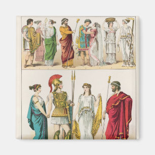 Greek Dress, from 'Trachten der Voelker, 1864 Magnet