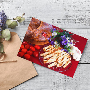 Greek Easter Food Easter Card