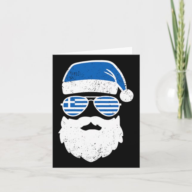 Greek Easter Funny Greece Flag Sungles Boys Toddle Card (Front)