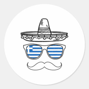 Greek Easter Sungles Mexican Cinco De Mayo 2024 Classic Round Sticker