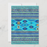 Greek Evil Eye and Greek Key ornament