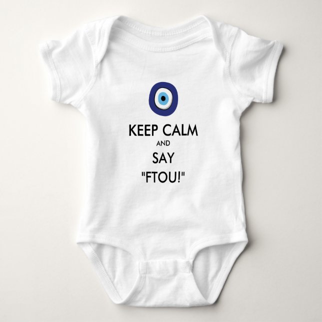 Greek Evil Eye Baby Bodysuit (Front)