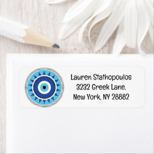 Greek Evil Eye Blue White