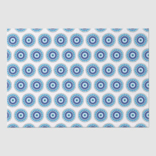 Greek Evil Eye Blue White Tissue Paper