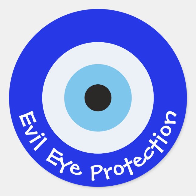 Greek Evil Eye Classic Round Sticker (Front)