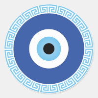 Greek Evil Eye In Greek Key