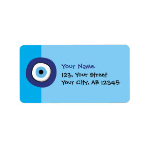 Greek Evil Eye Label