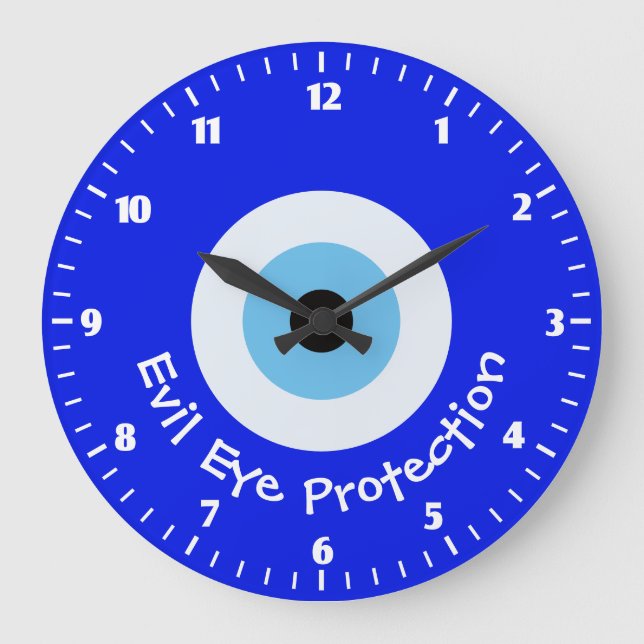 Greek Evil Eye Large Clock (Front)