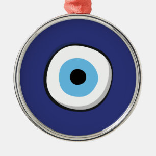 Greek Evil Eye Metal Tree Decoration