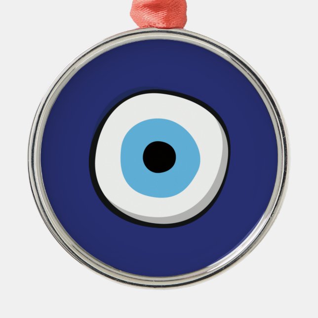 Greek Evil Eye Metal Tree Decoration (Front)