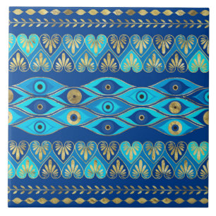 Greek Evil Eye ornament Tile