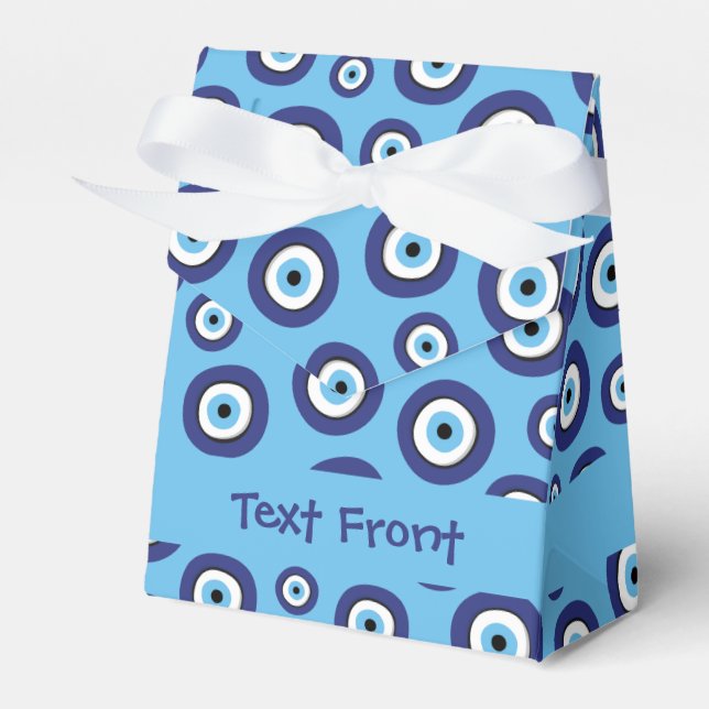 Greek Evil Eye Pattern Favour Box (Front Side)