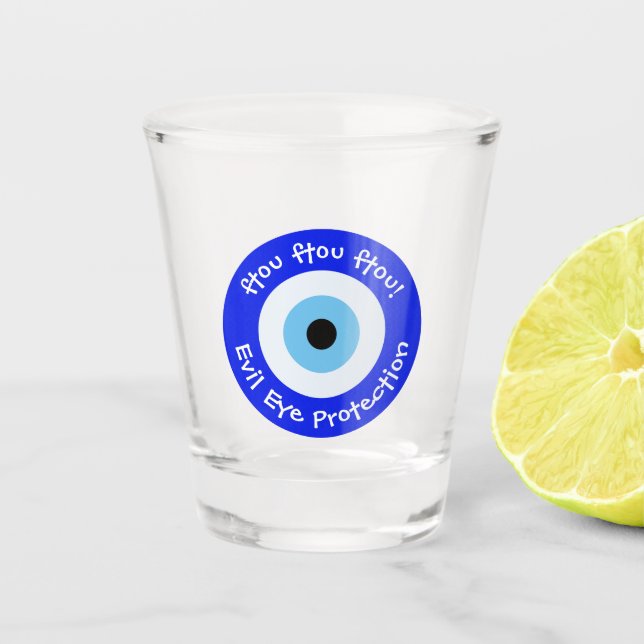 Greek Evil Eye Shot Glass (Front)