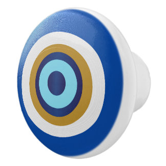 Greek Eye Design Ceramic Knob