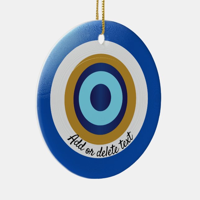 Greek Eye Design Just Add Text Ceramic Tree Decoration (Right)