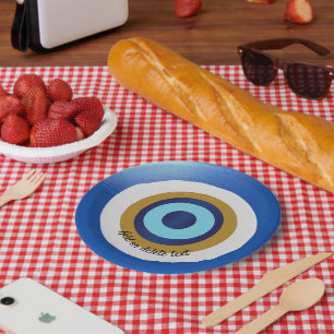 Greek Eye Design Just Add Text Paper Plate