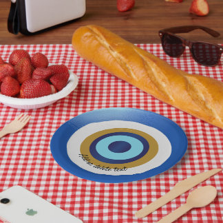 Greek Eye Design Just Add Text Paper Plate
