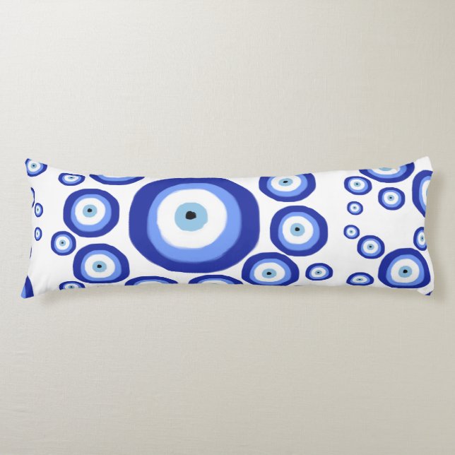 Greek Eye Good Luck Symbol Pattern Body Cushion (Front)