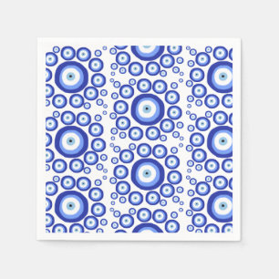 Greek Eye Good Luck Symbol Pattern Napkin