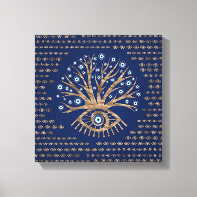 Greek Eye Tree - Mati Mataki - Matiasma Canvas Print (Front)