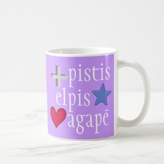 GREEK faith hope love mug (Right)
