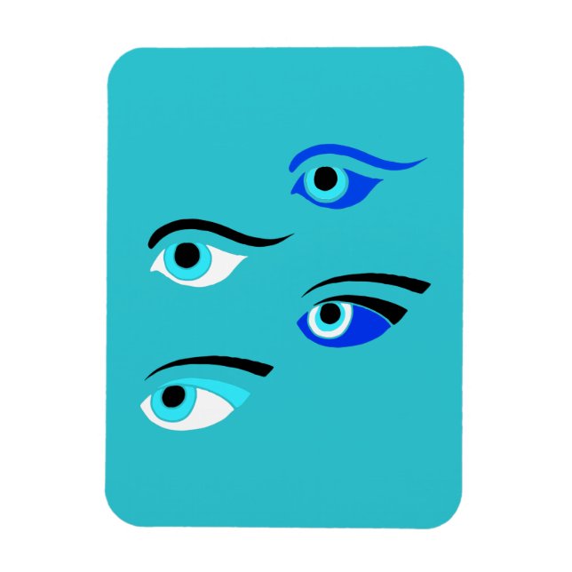 Greek Fishing Boat Evil Eye Symbols Magnet (Vertical)