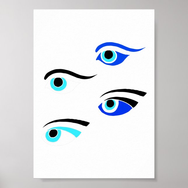 Greek Fishing Boat Eye Symbols Poster (Front)