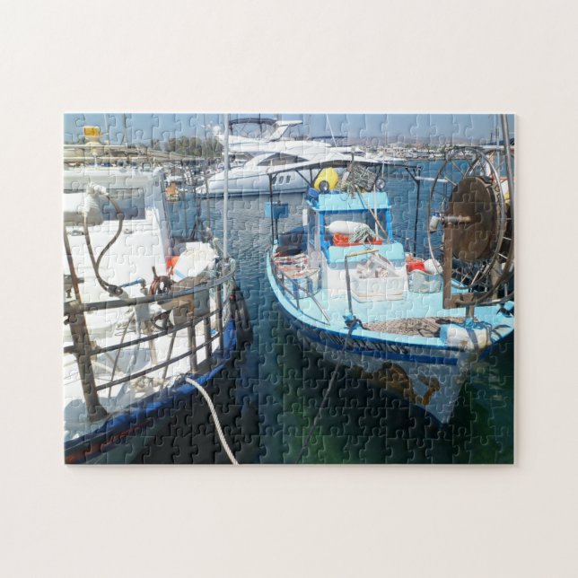 Greek Fishing Boats Jigsaw Puzzle (Horizontal)