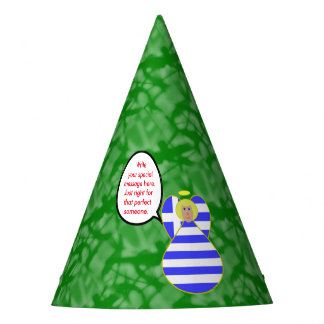 Greek Flag Angel Talking Blonde Personalised  Party Hat
